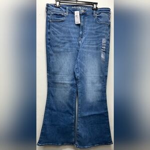 AE Super Hi-Rise Flare Jeans 18 Regular NWT